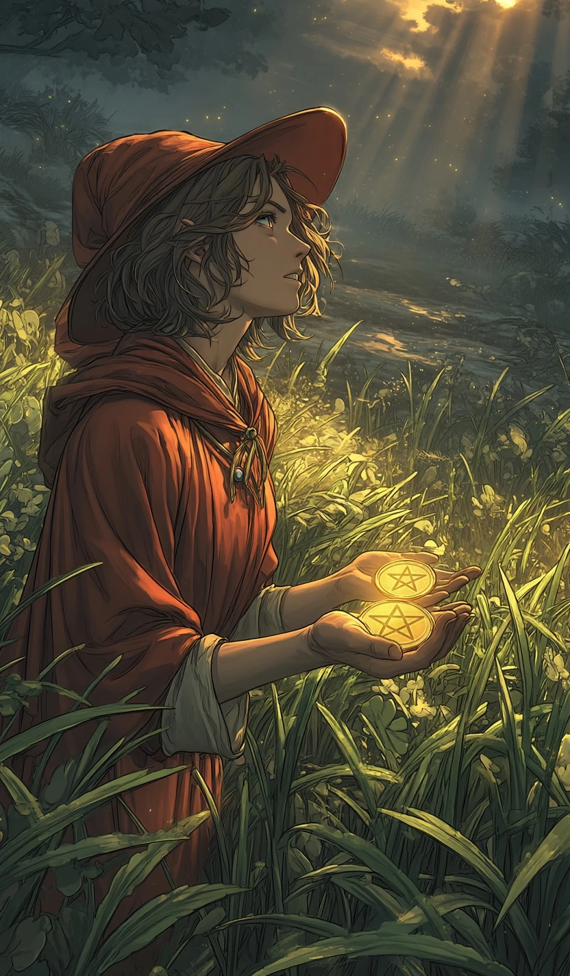 Tarotkarte Zwei der Pentakel