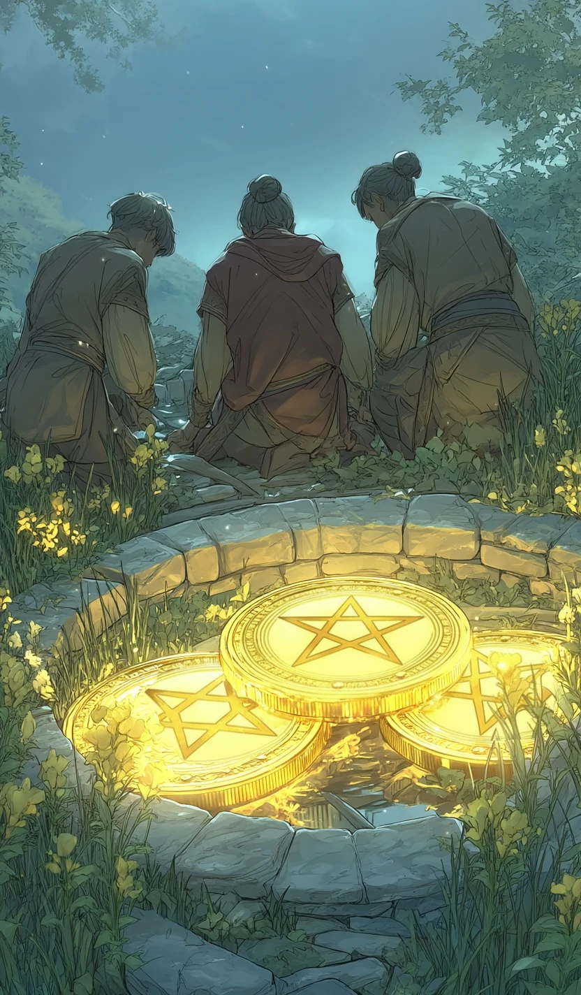 Tarot card Three of Pentacles